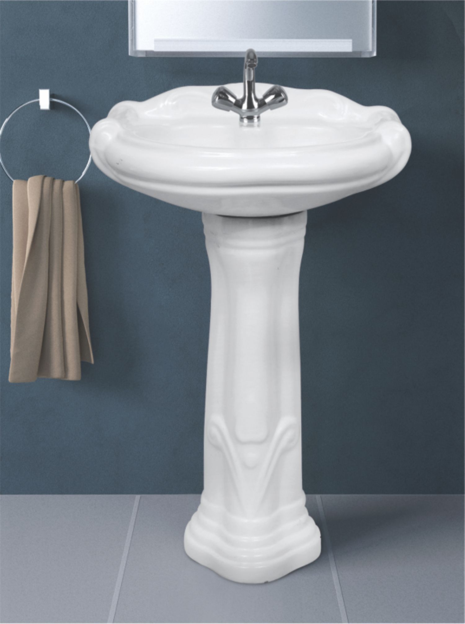 mini sterliing set pedestal wash basin