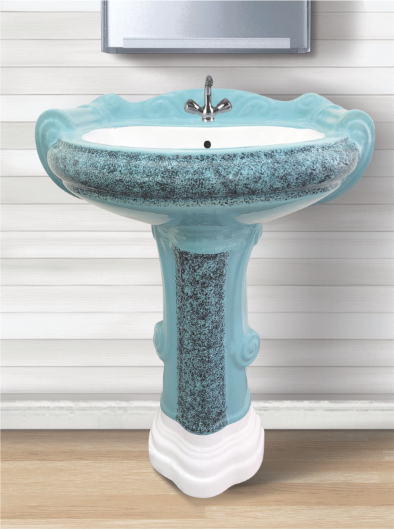 BIG STERLING SET PEDESTAL WASH BASIN