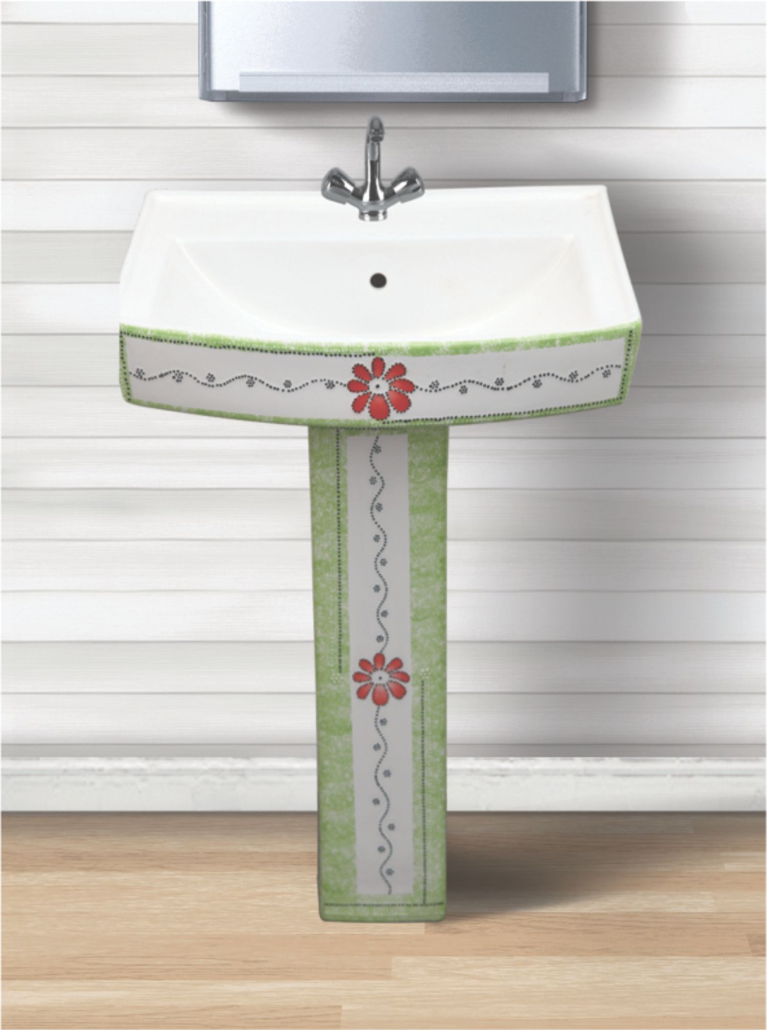 Polo Art Ceramic Pedestal Wash Basin Manufacturer 